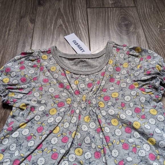 [KIDS 2/$20] NWT Baby Girl (18-24M) - OLD NAVY Ruffle Hem Short Slv Top - Picture 2 of 4